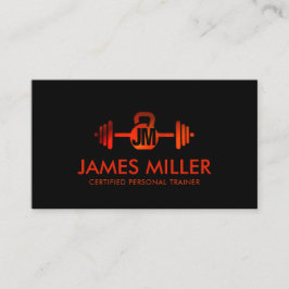 Motion Red Personal Trainer Monogramm Visitenkarte