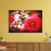 MOTIONSFARBE der Rose auf Leinwand (Insitu (Wohnzimmer))