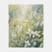 Motiv der weißen Blume Fleecedecke (Vorderseite)
