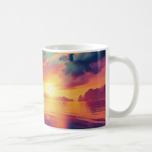 Motiv eines epischen roten Sonnenuntergangs Kaffeetasse