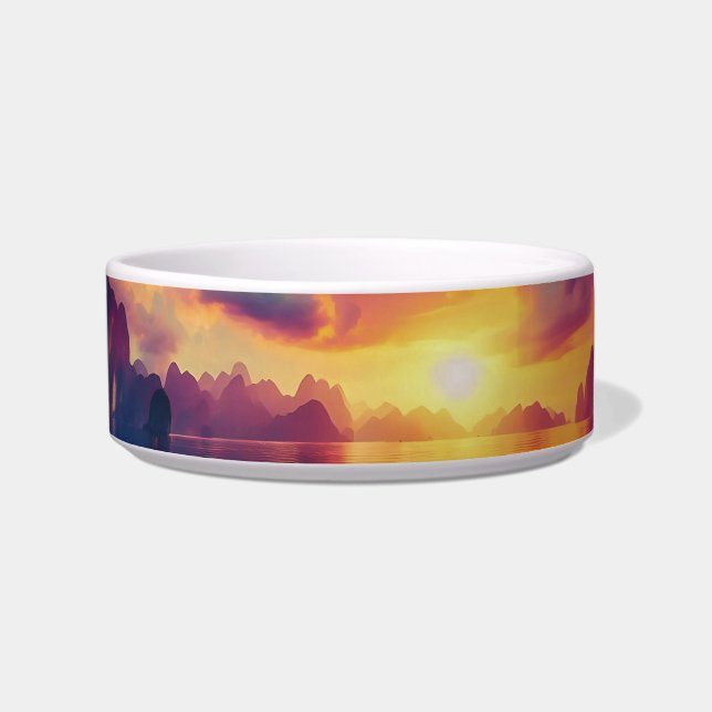 Motiv eines epischen roten Sonnenuntergangs Napf (Vorderseite)