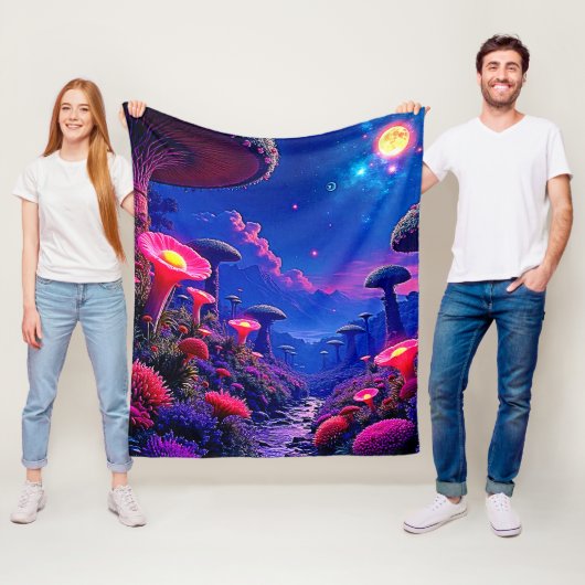 Motiv für die Pilzforst-Nacht Fleecedecke (Beispiel)