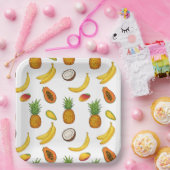 Motiv für tropische Früchte Pappteller (Party)