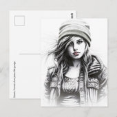 Motiv: Grunge Postkarte (Vorne/Hinten)