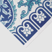 Motiv im marokkanischen Blau-Weiß Seidenpapier (Ausschnitt)