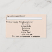 Motiv-kundenspezifische Terminkarte (Rückseite)