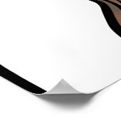 Motiv: Mädchen mit langen, braunen Haaren Poster (Ecke)