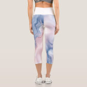 🎨 Motiv: Marbré Pastel Doux und Eleanant🎨 Capri Leggings (Rückseite)