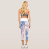 🎨 Motiv: Marbré Pastel Doux und Eleanant🎨 Capri Leggings (Rückseite)