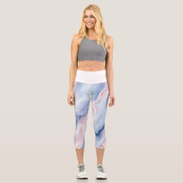 🎨 Motiv: Marbré Pastel Doux und Eleanant🎨 Capri Leggings