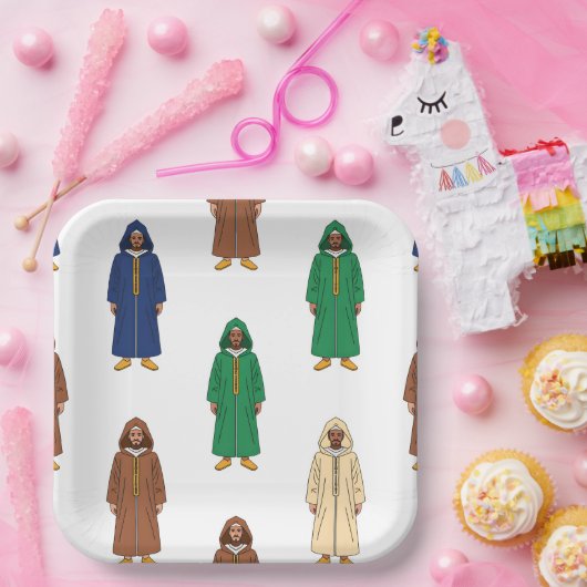 Motiv: Marocain Djellaba Pappteller (Party)