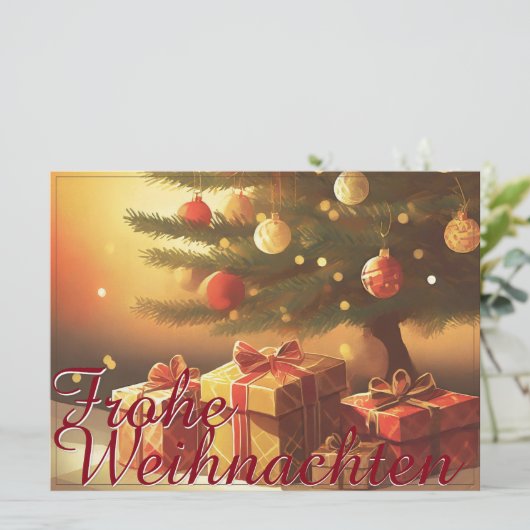 Motiv, mit Geschenken unterm Weihnachtsbaum 37016 (Stehend Vorderseite)