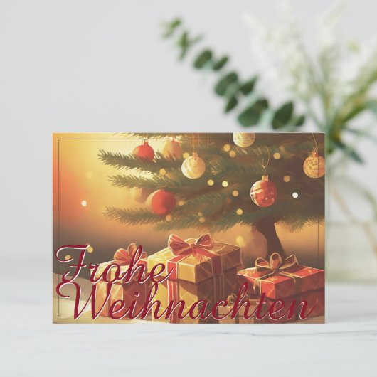 Motiv, mit Geschenken unterm Weihnachtsbaum 37016 (Stehend Vorderseite)