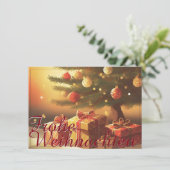 Motiv, mit Geschenken unterm Weihnachtsbaum 37016 (Stehend Vorderseite)