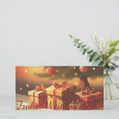 Motiv, mit Geschenken unterm Weihnachtsbaum 37016 (Stehend Vorderseite)