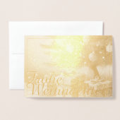 Motiv, mit Geschenken unterm Weihnachtsbaum 37016 Folienkarte (Vorderseite mit Umschlag)