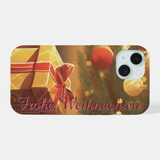 Motiv, mit Geschenken unterm Weihnachtsbaum 37016 iPhone 15 Hülle (Rückseite (Horizontal))
