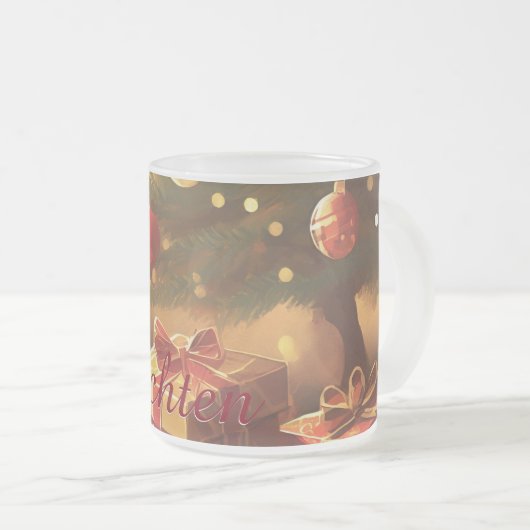 Motiv, mit Geschenken unterm Weihnachtsbaum 37016 Mattglastasse (VorderseiteRechts)
