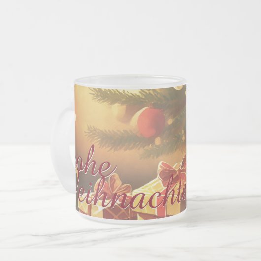Motiv, mit Geschenken unterm Weihnachtsbaum 37016 Mattglastasse (Vorderseite Links)