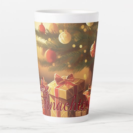 Motiv, mit Geschenken unterm Weihnachtsbaum 37016 Milchtasse (Vorderseite)