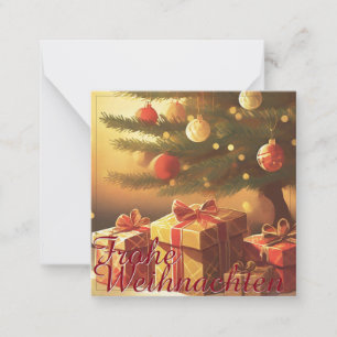Motiv, mit Geschenken unterm Weihnachtsbaum 37016 Mitteilungskarte