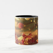 Motiv, mit Geschenken unterm Weihnachtsbaum 37016 Zweifarbige Tasse (Mittel)