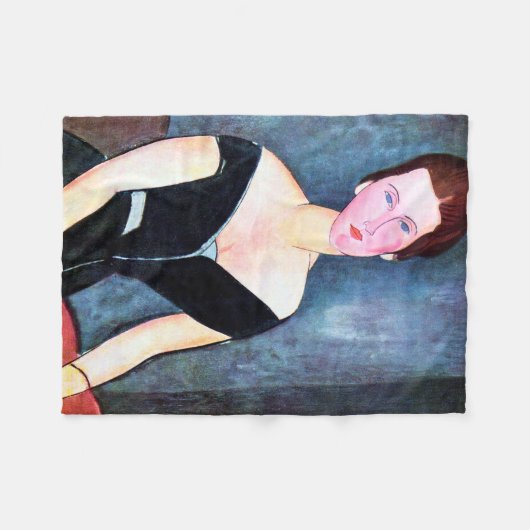 Motiv: Modigliani Fleecedecke (Vorderseite (Horizontal))