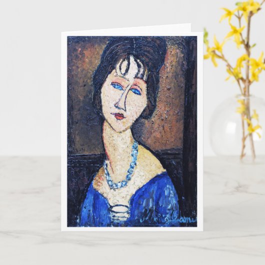 Motiv: Modigliani Karte (Gelbe Blume)