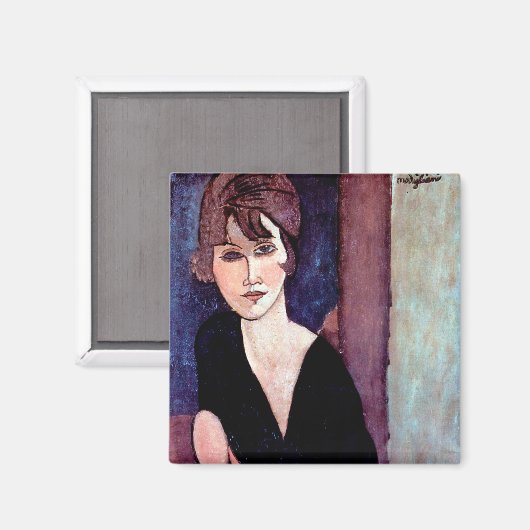 Motiv: Modigliani Magnet (Vorderseite/Rückseite)