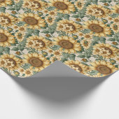 Motiv Sonnenblumen Geschenkpapier (Ecke)