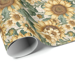 Motiv Sonnenblumen Geschenkpapier