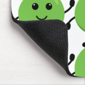 Motiv-Teppiche mit lächelnden Erbsen - Dekoration Mousepad (Ecke)