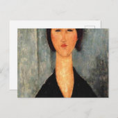 Motiv: Woman Modigliani Postkarte (Vorne/Hinten)