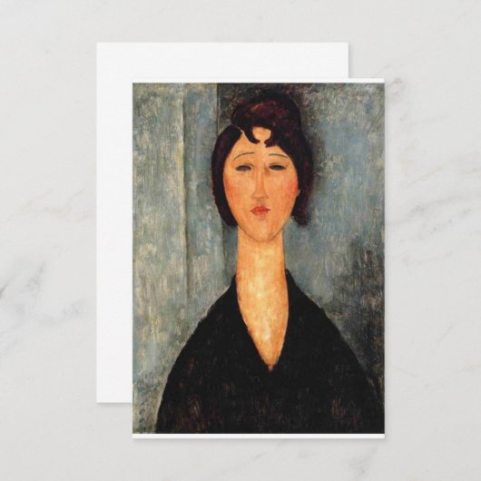 Motiv: Woman Modigliani Save The Date (Vorne/Hinten)