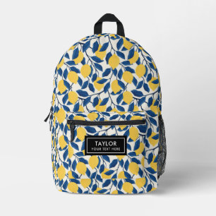 Motiv: Zitronen Farbe Elfenbein Bedruckter Rucksack