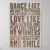 MOTIVALER TANZ WIE NEIN, DER POSTER SCHAUT (Vorne)