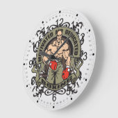 Motivated Boxing Große Wanduhr (Winkel)