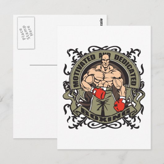 Motivated Boxing Postkarte (Vorne/Hinten)