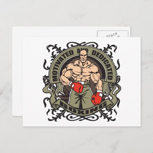 Motivated Boxing Postkarte (Vorne/Hinten)