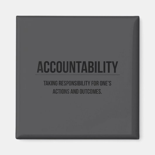 Motivation Accountability Entrepreneur Slogan Quot Magnet (Vorne)
