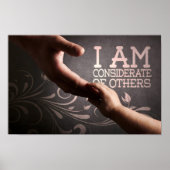 Motivation Affirmation: "Bedenke andere" Poster (Vorne)