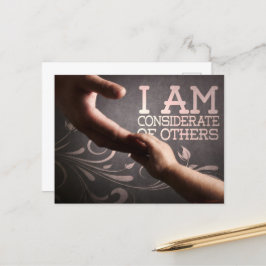 Motivation Affirmation: "Bedenke andere" Postkarte