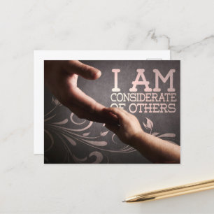 Motivation Affirmation: "Bedenke andere" Postkarte