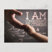 Motivation Affirmation: "Bedenke andere" Postkarte (Vorderseite)