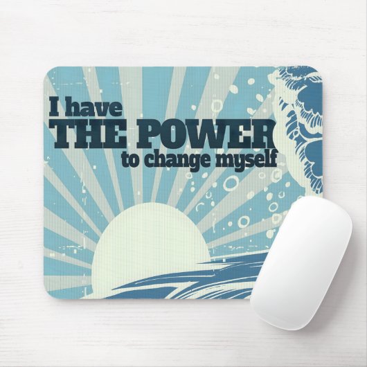 Motivation Affirmation "Der Power zu verändern" Mousepad (Mit Mouse)