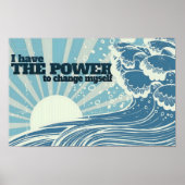 Motivation Affirmation "Der Power zu verändern" Poster (Vorne)