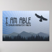 Motivation Affirmation: "Ich bin in der Lage" zu e Poster (Vorne)