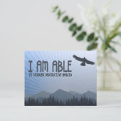 Motivation Affirmation: "Ich bin in der Lage" zu e Postkarte (Stehend Vorderseite)