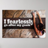 Motivation Affirmation: "Ich fürchtlos gehen" Poster (Vorne)