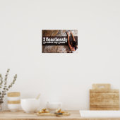 Motivation Affirmation: "Ich fürchtlos gehen" Poster (Küche)